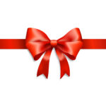 Red Ribbon And Bow Isolated On White